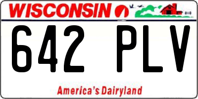 WI license plate 642PLV