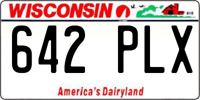 WI license plate 642PLX