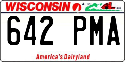 WI license plate 642PMA