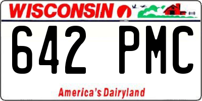 WI license plate 642PMC