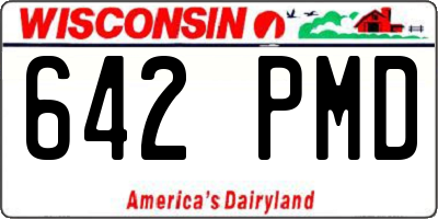 WI license plate 642PMD