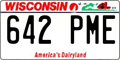 WI license plate 642PME