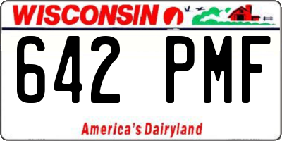 WI license plate 642PMF