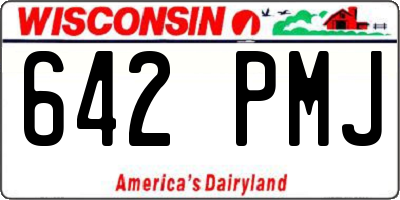 WI license plate 642PMJ