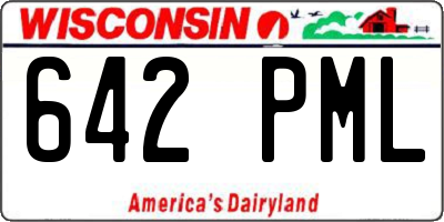 WI license plate 642PML