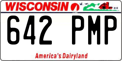 WI license plate 642PMP