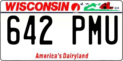 WI license plate 642PMU