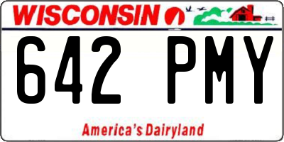 WI license plate 642PMY
