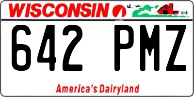 WI license plate 642PMZ