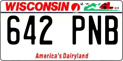 WI license plate 642PNB