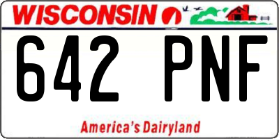 WI license plate 642PNF