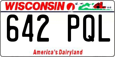 WI license plate 642PQL