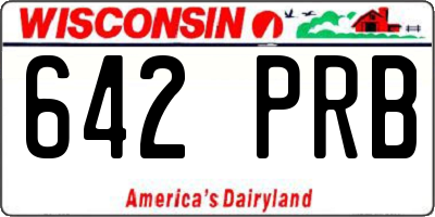 WI license plate 642PRB