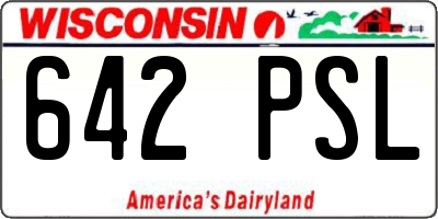 WI license plate 642PSL