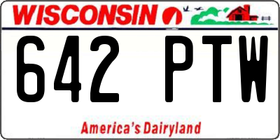 WI license plate 642PTW