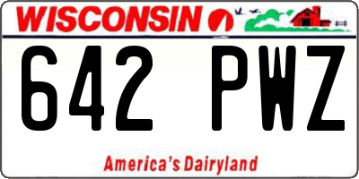 WI license plate 642PWZ