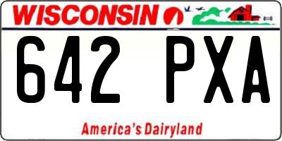 WI license plate 642PXA