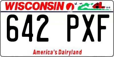 WI license plate 642PXF