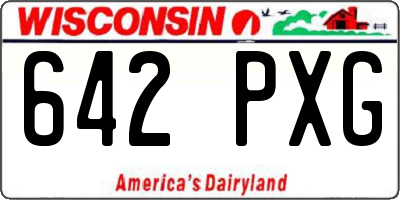 WI license plate 642PXG