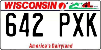 WI license plate 642PXK