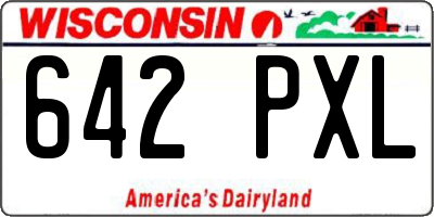 WI license plate 642PXL