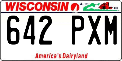 WI license plate 642PXM