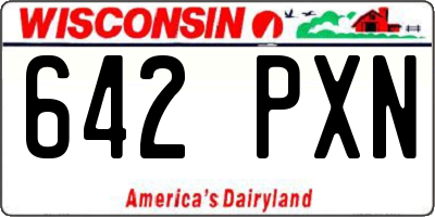 WI license plate 642PXN