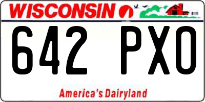 WI license plate 642PXO