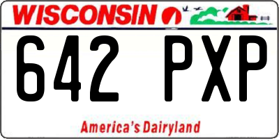 WI license plate 642PXP