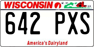 WI license plate 642PXS