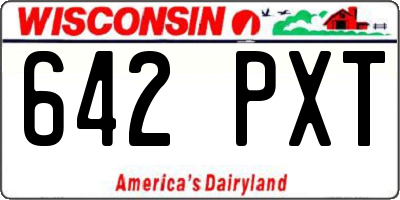 WI license plate 642PXT
