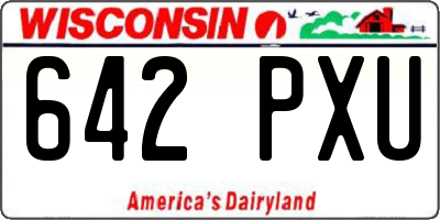 WI license plate 642PXU