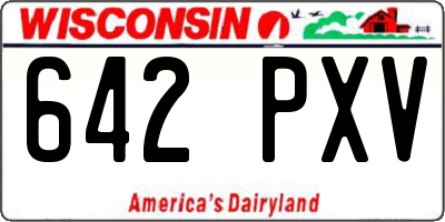WI license plate 642PXV