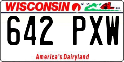 WI license plate 642PXW