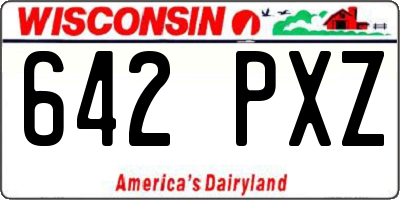 WI license plate 642PXZ