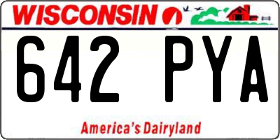 WI license plate 642PYA