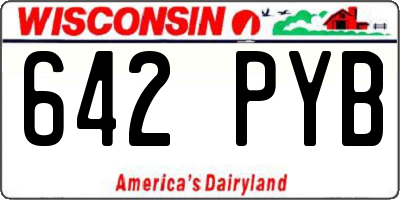 WI license plate 642PYB
