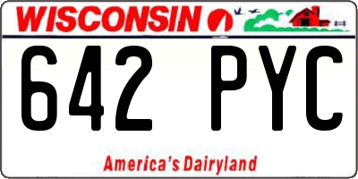 WI license plate 642PYC
