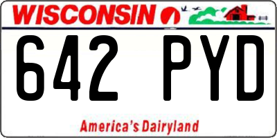 WI license plate 642PYD