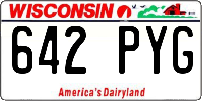 WI license plate 642PYG