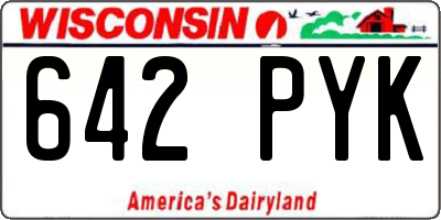 WI license plate 642PYK