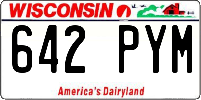 WI license plate 642PYM