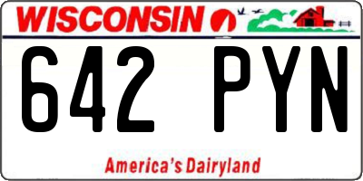WI license plate 642PYN
