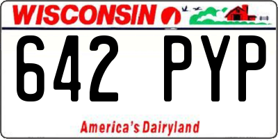 WI license plate 642PYP