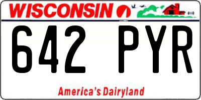 WI license plate 642PYR