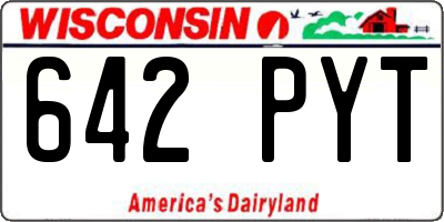 WI license plate 642PYT