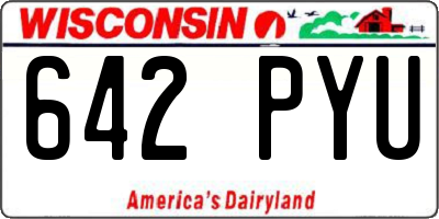 WI license plate 642PYU