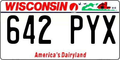 WI license plate 642PYX