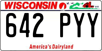 WI license plate 642PYY