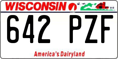 WI license plate 642PZF